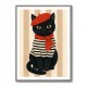French Cat With Scarf