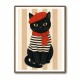 French Cat With Scarf