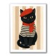French Cat With Scarf