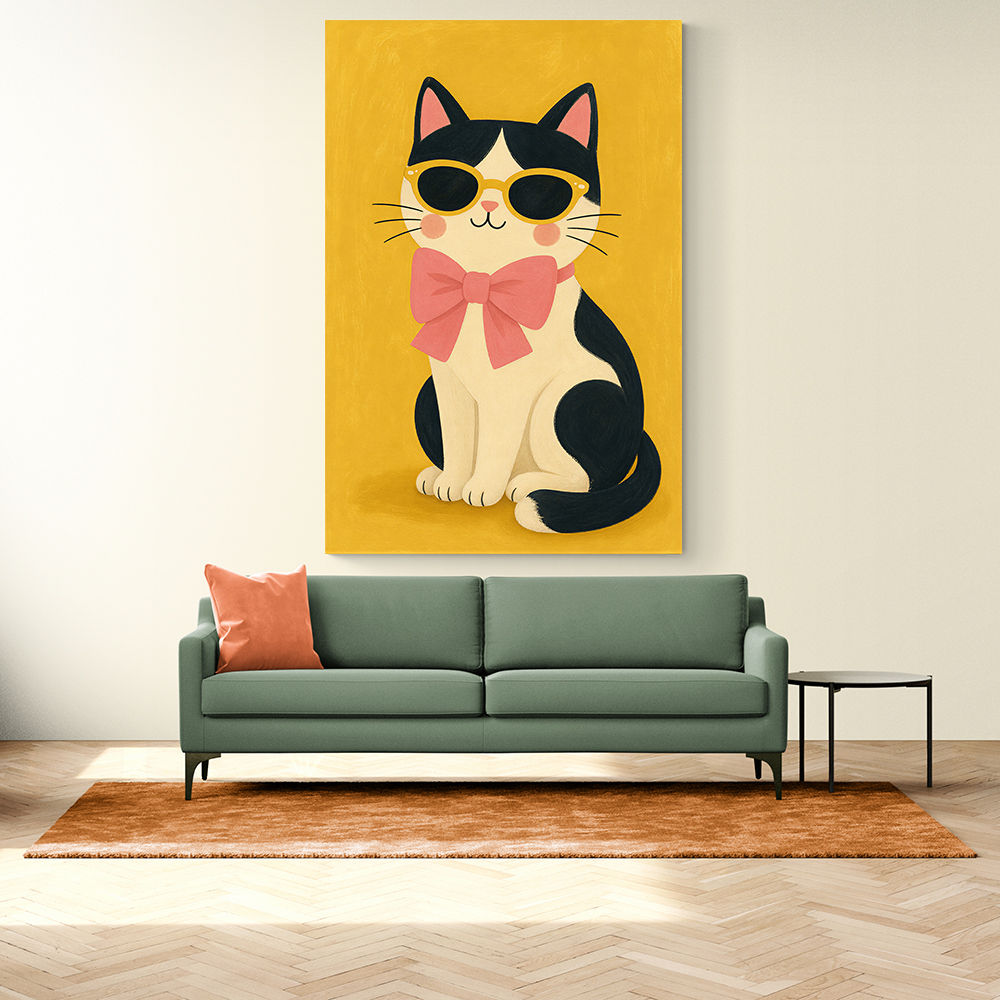 Cat With Pink Bow