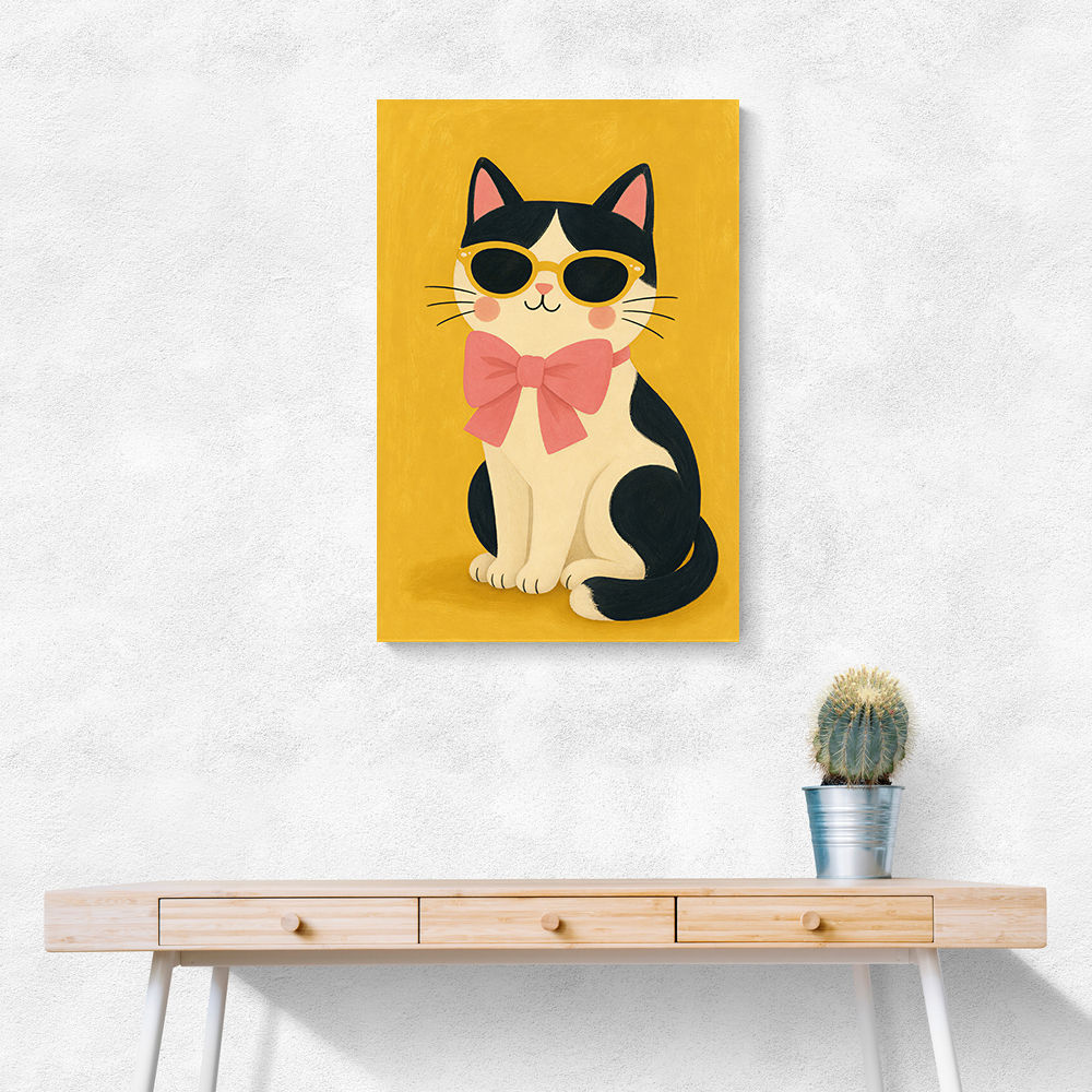 Cat With Pink Bow