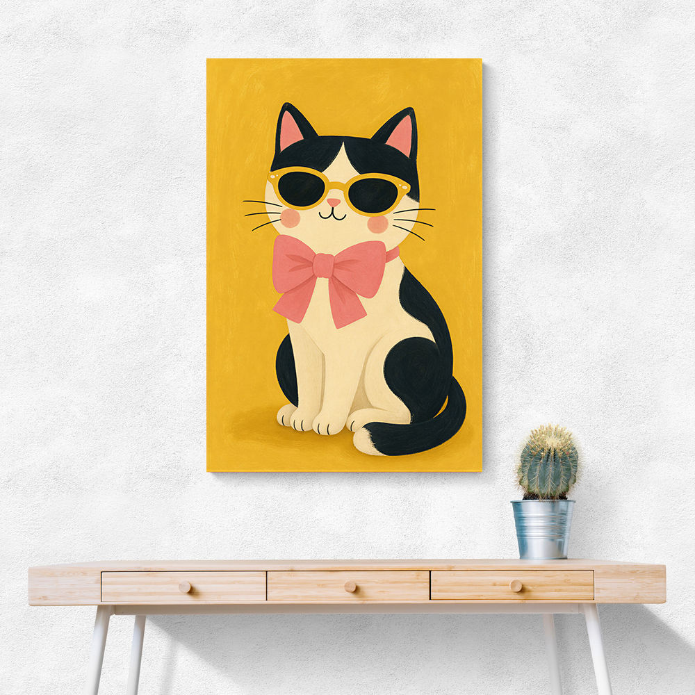 Cat With Pink Bow