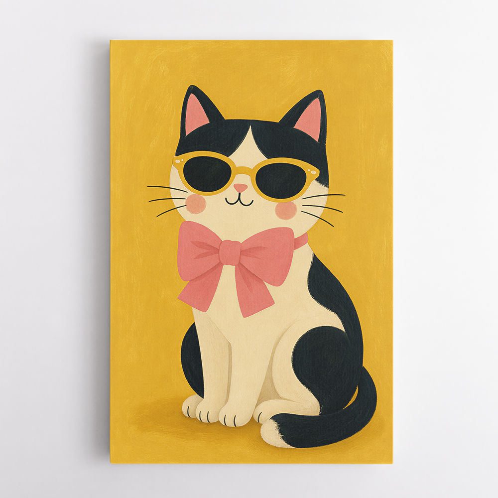 Cat With Pink Bow