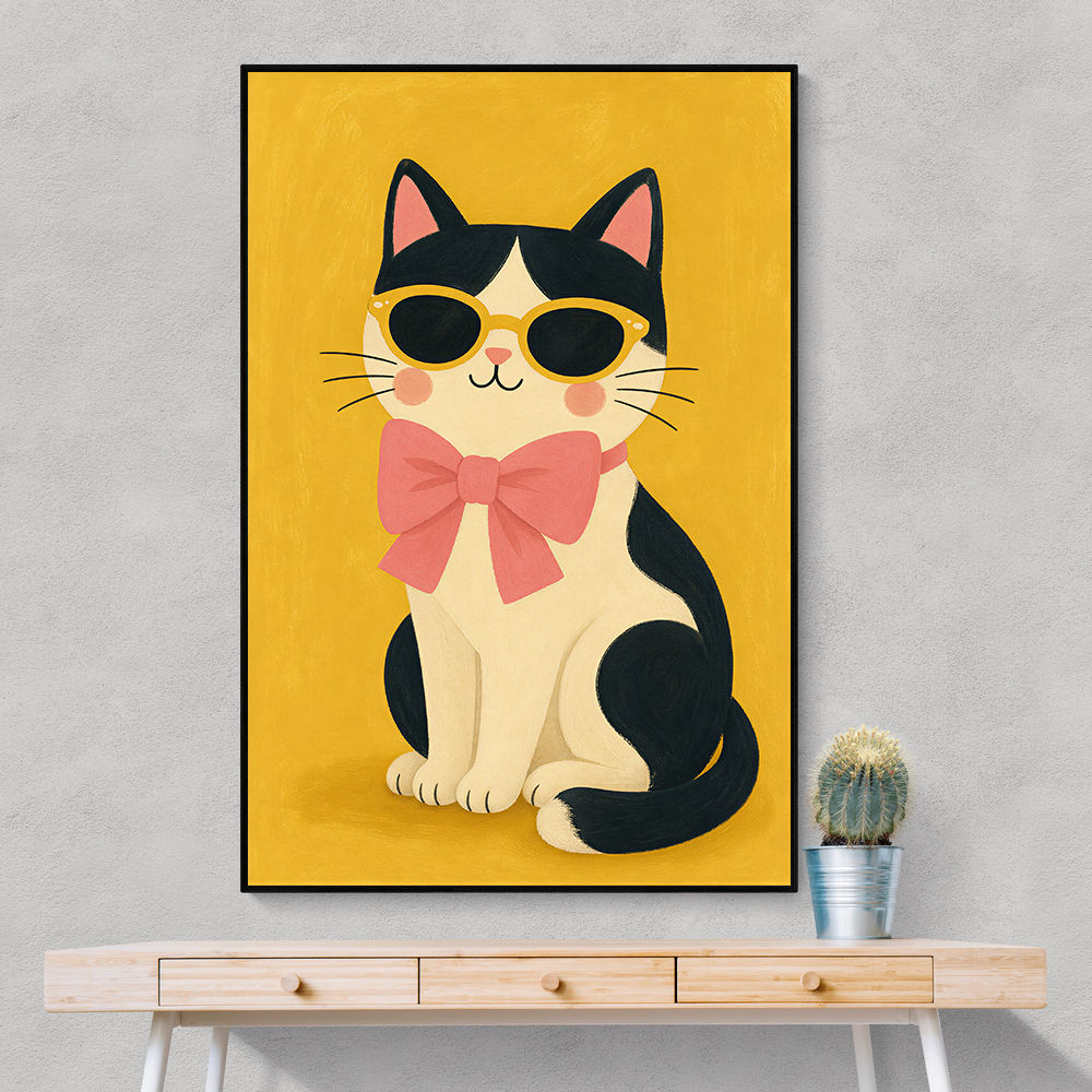 Cat With Pink Bow