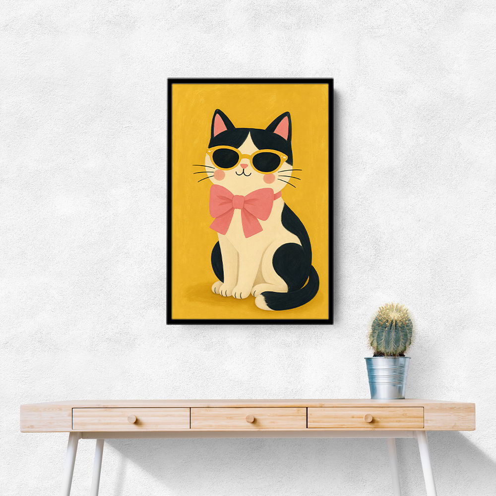 Cat With Pink Bow
