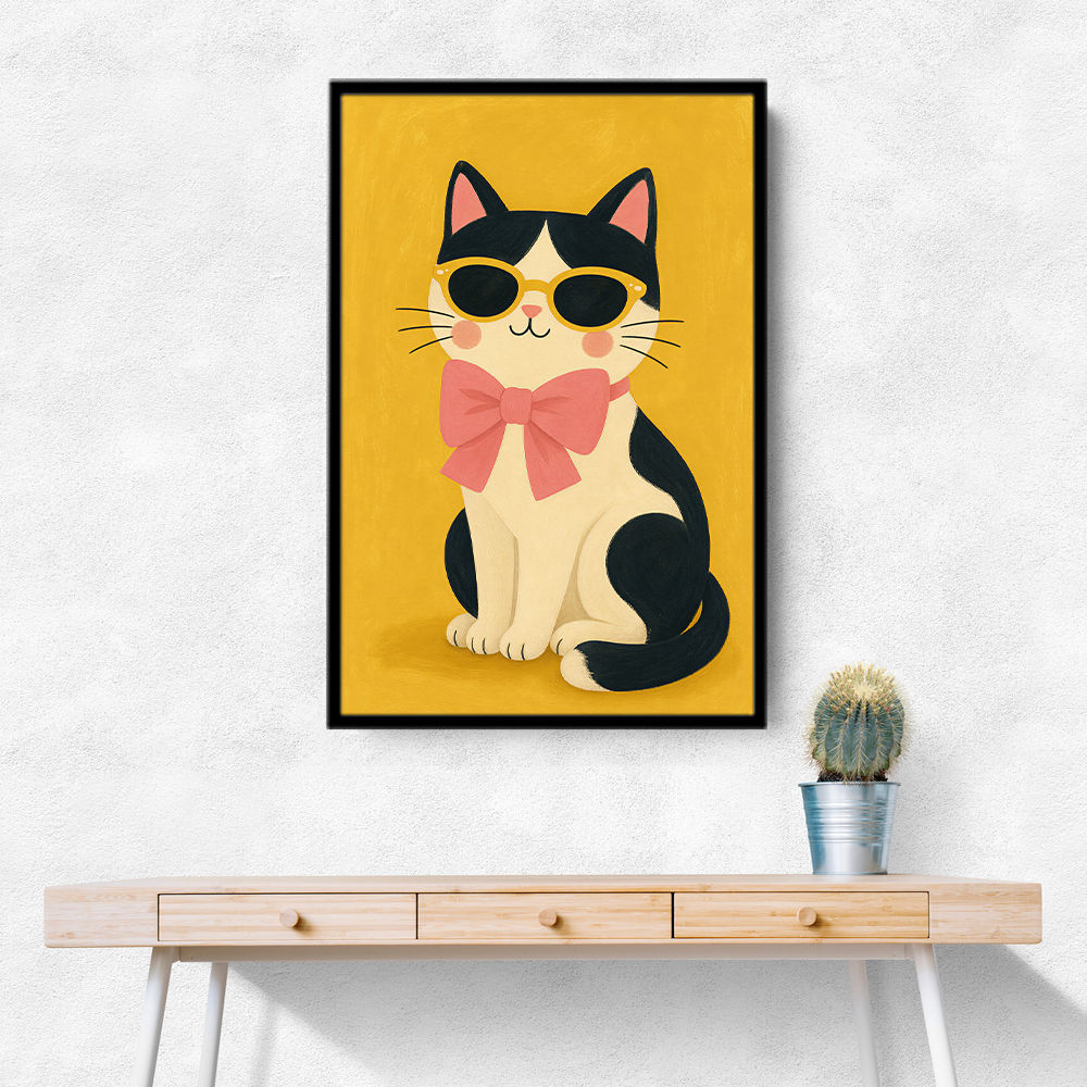 Cat With Pink Bow