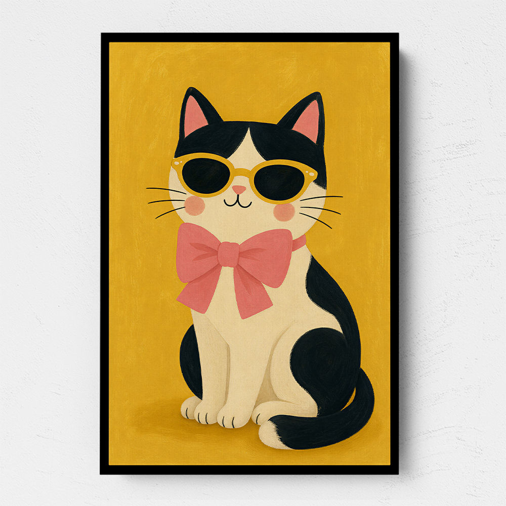 Cat With Pink Bow