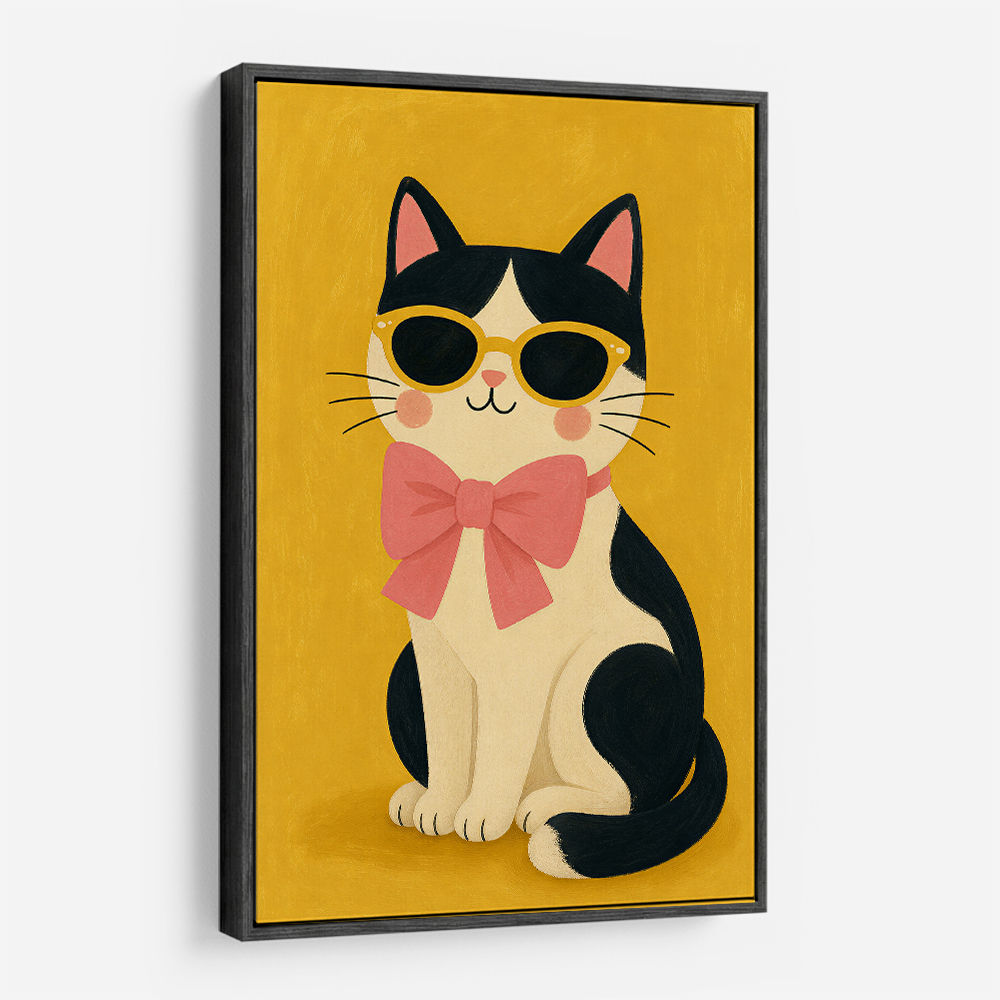 Cat With Pink Bow
