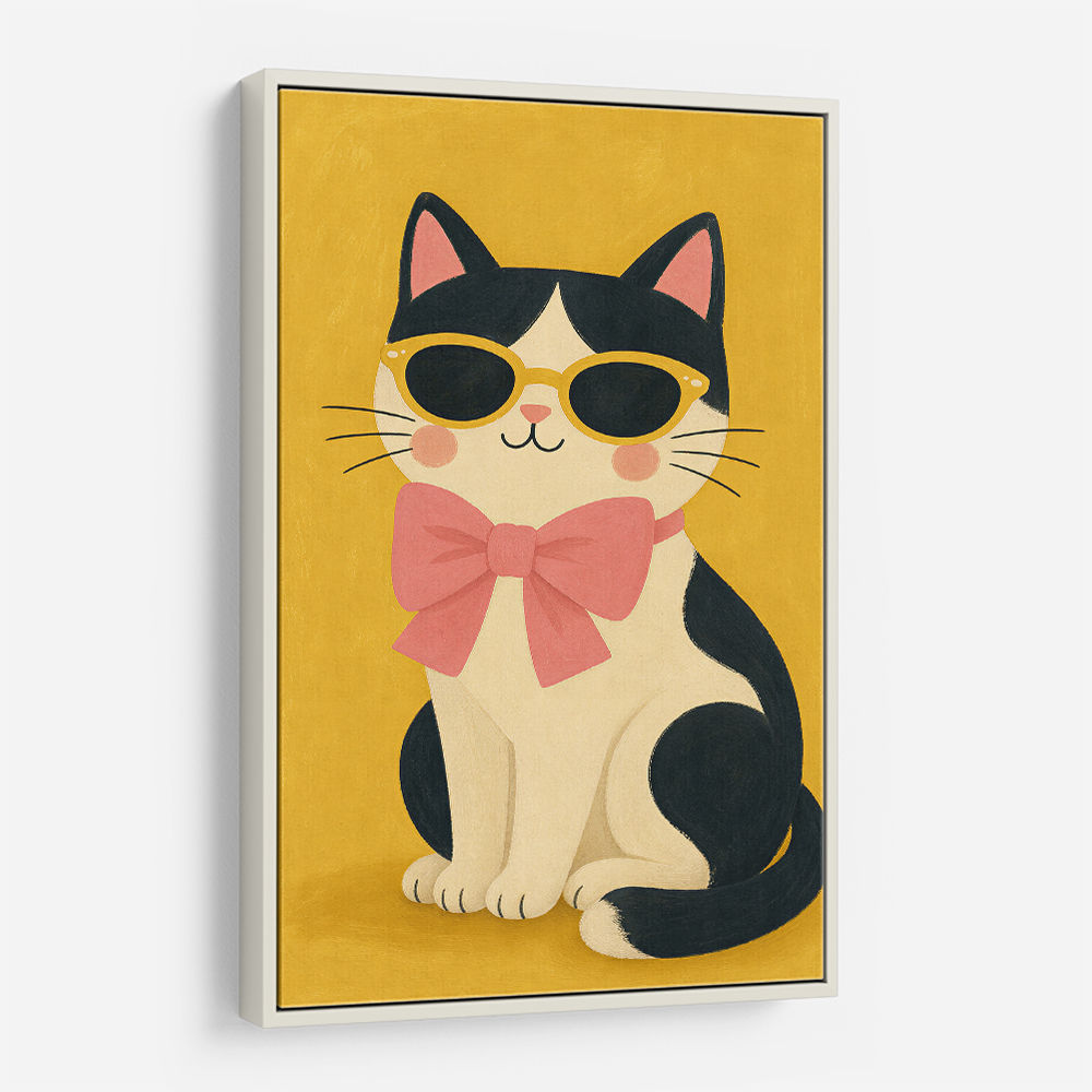 Cat With Pink Bow