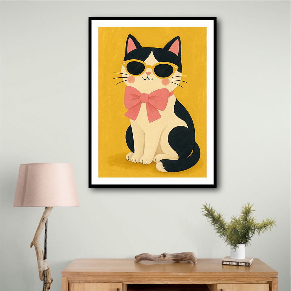 Cat With Pink Bow