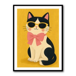 Cat With Pink Bow
