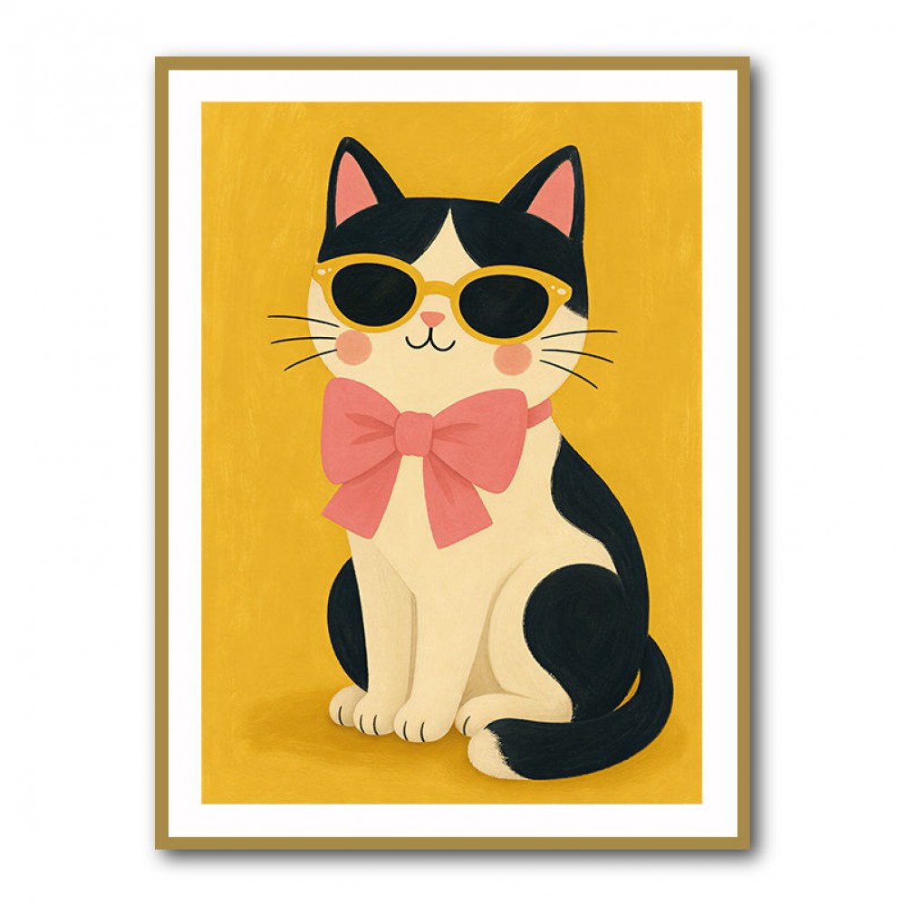 Cat With Pink Bow