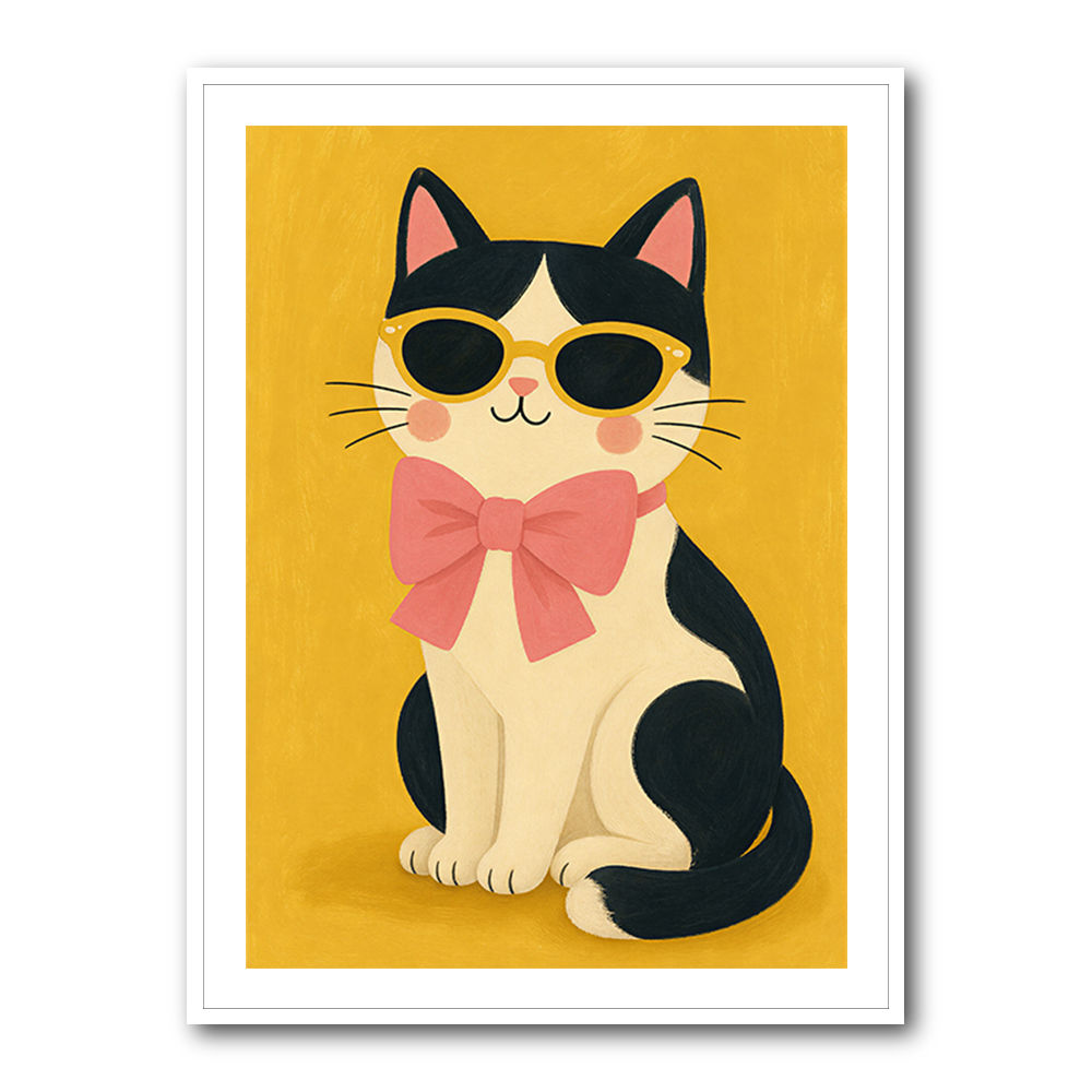 Cat With Pink Bow