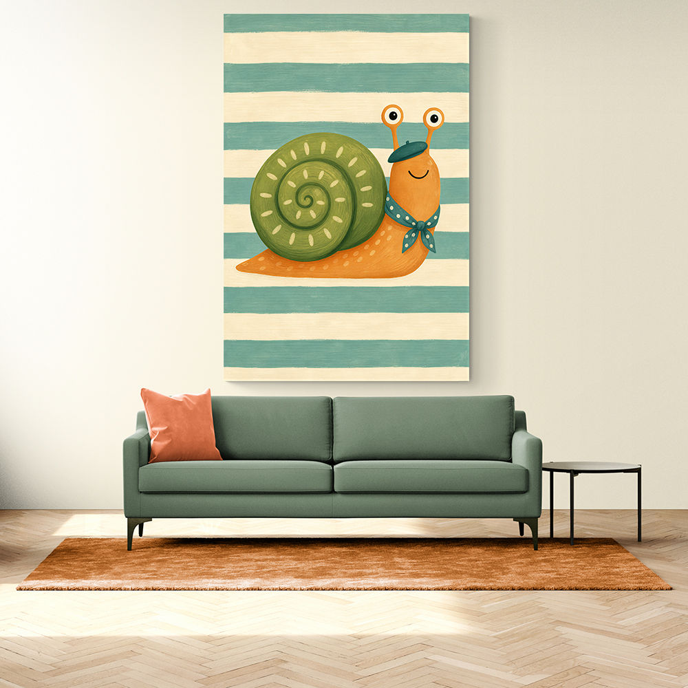 Snail in Summer Stripes