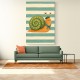 Snail in Summer Stripes