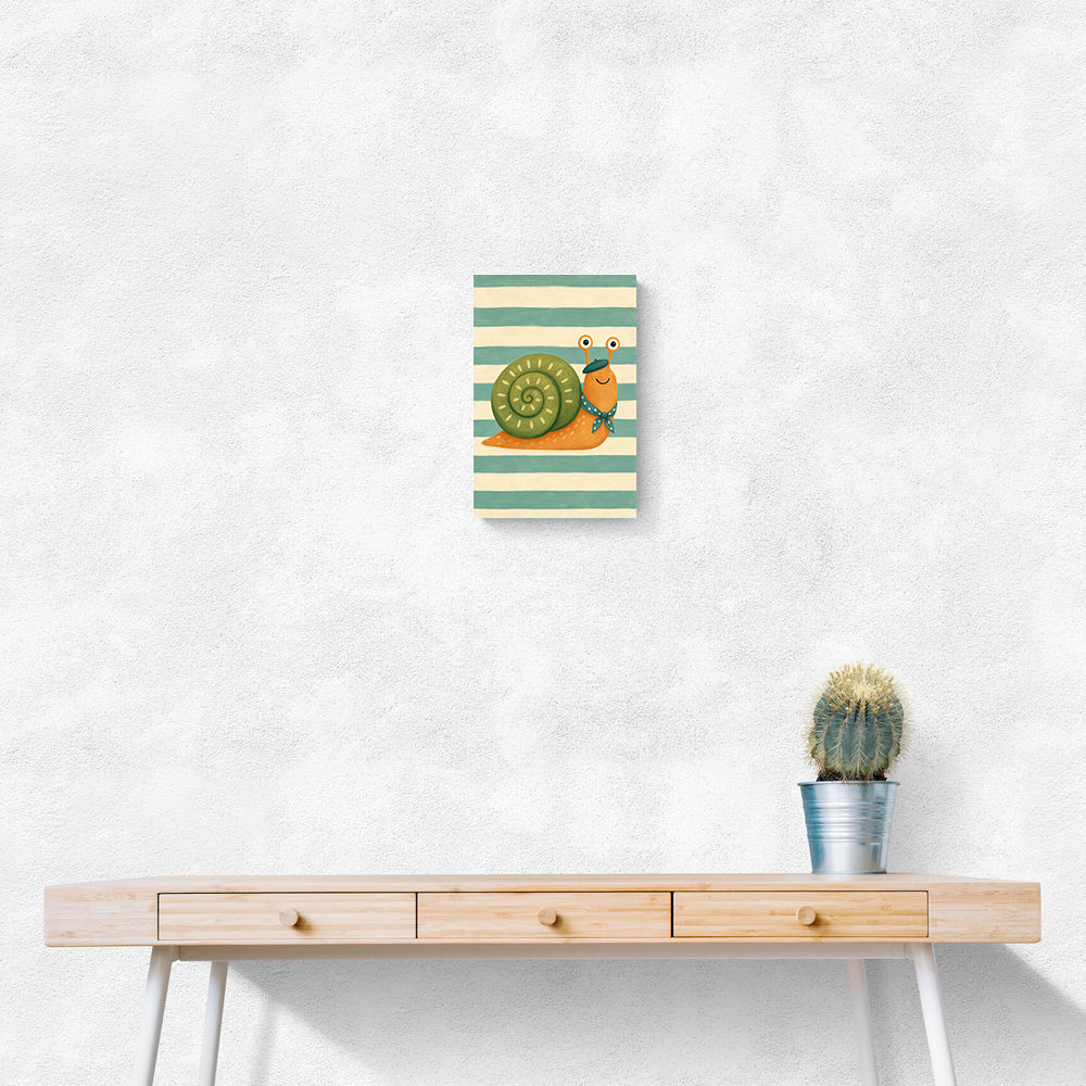 Snail in Summer Stripes