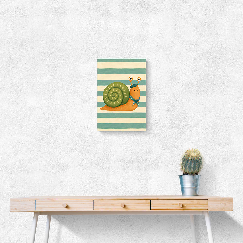Snail in Summer Stripes