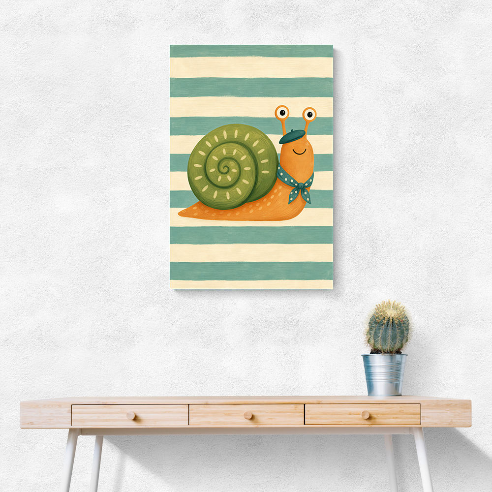 Snail in Summer Stripes