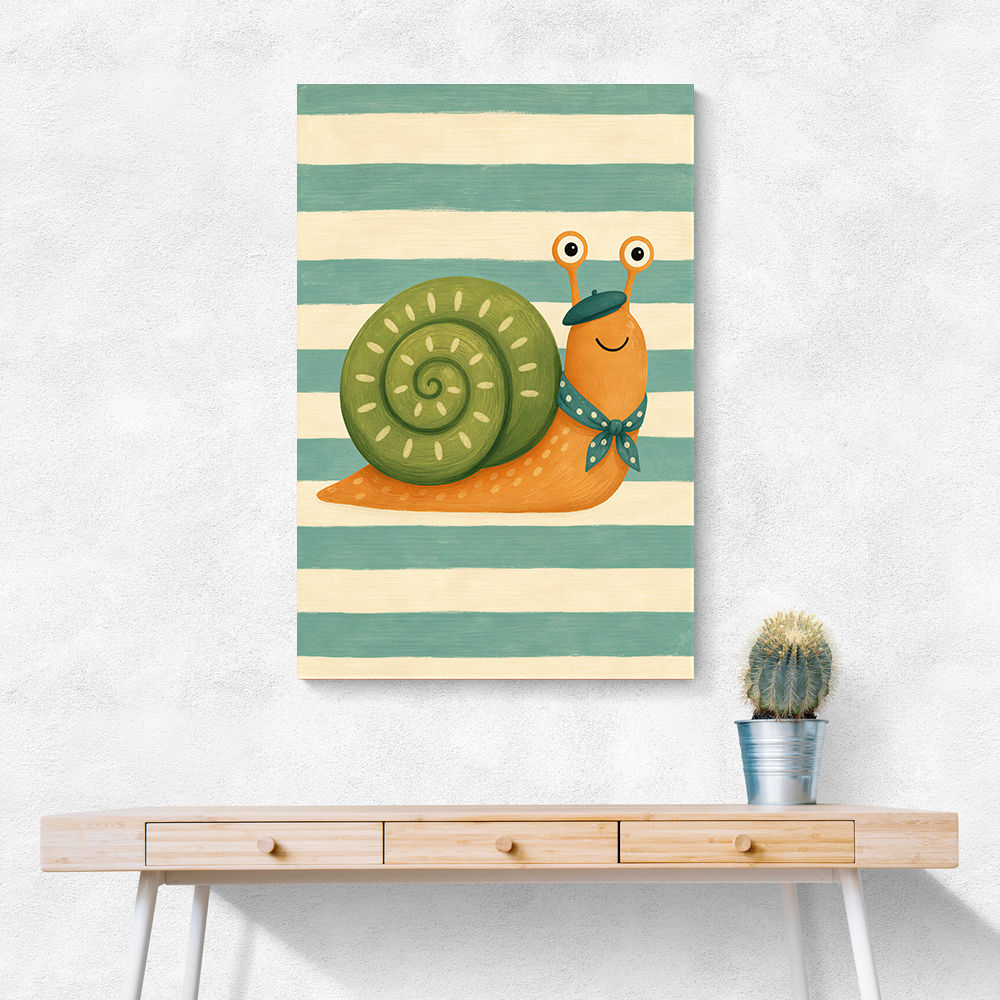 Snail in Summer Stripes