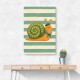 Snail in Summer Stripes