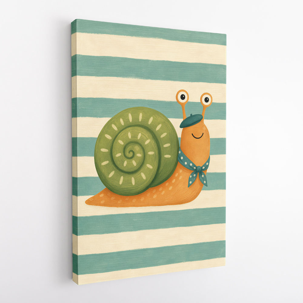 Snail in Summer Stripes