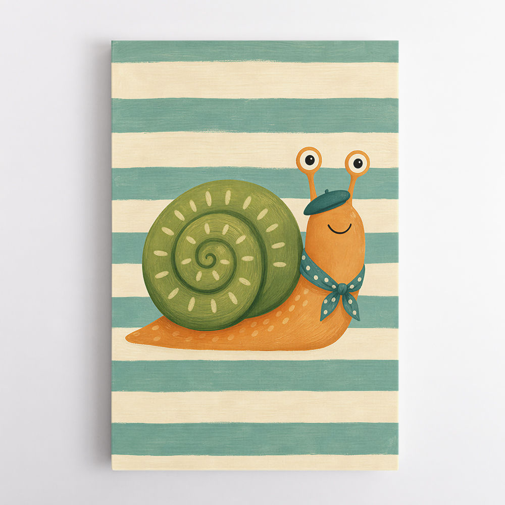 Snail in Summer Stripes
