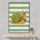 Snail in Summer Stripes
