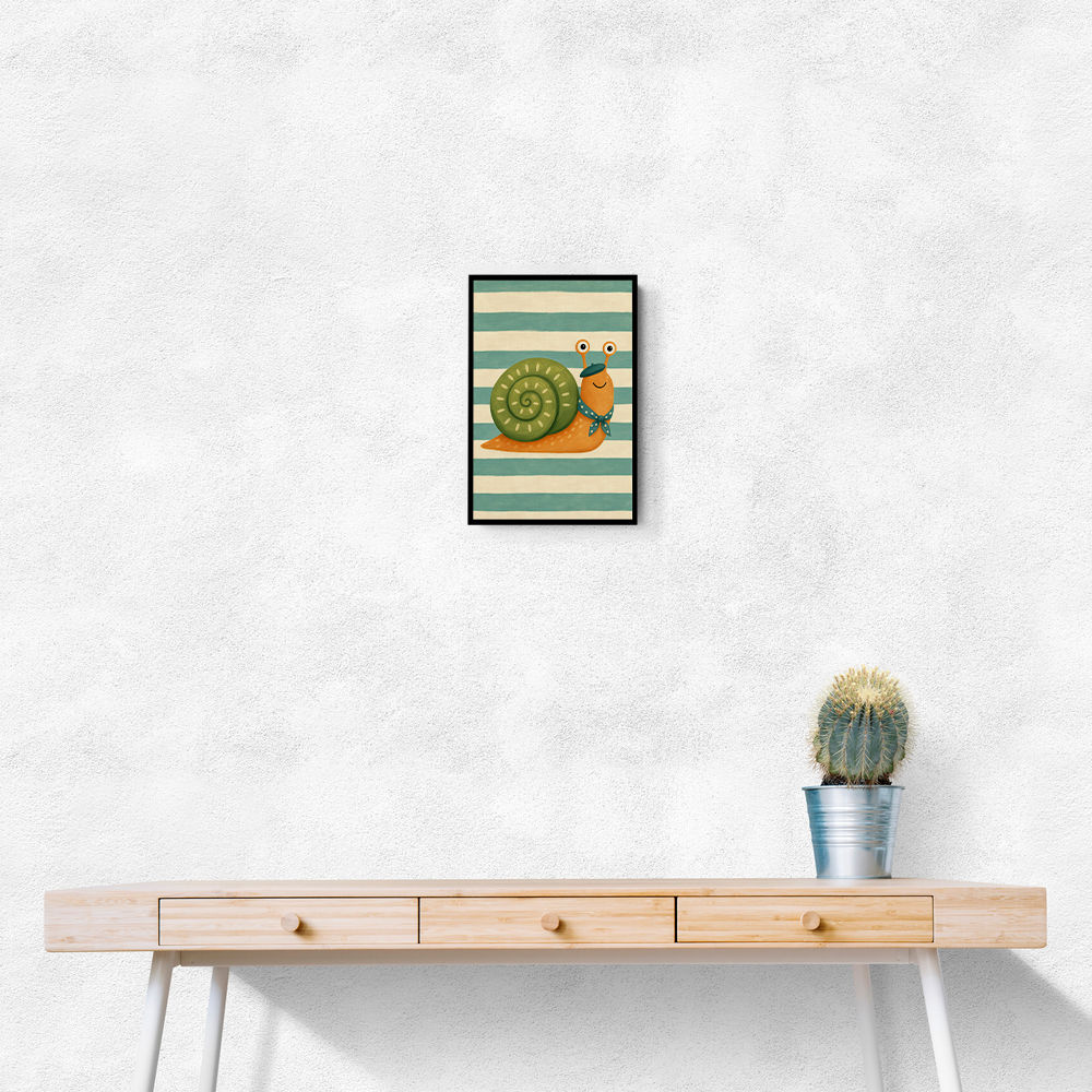 Snail in Summer Stripes