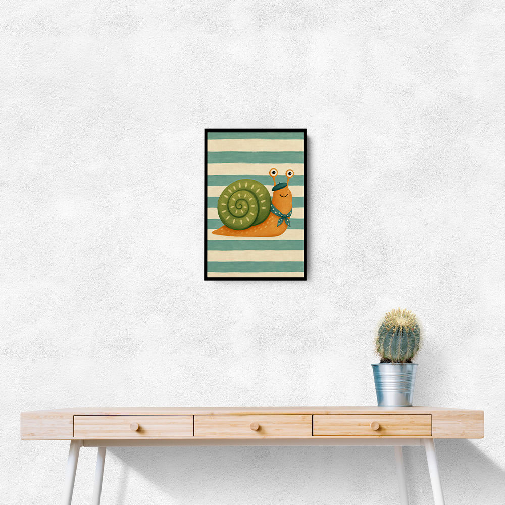 Snail in Summer Stripes