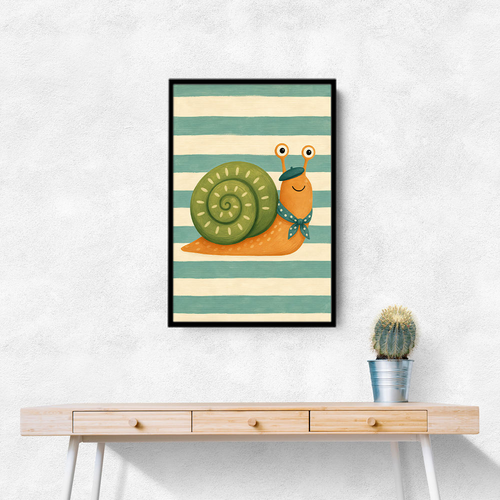 Snail in Summer Stripes