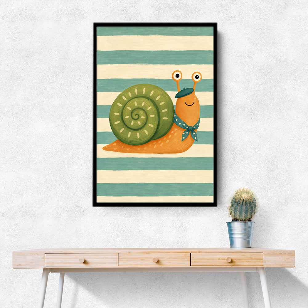 Snail in Summer Stripes