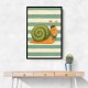 Snail in Summer Stripes