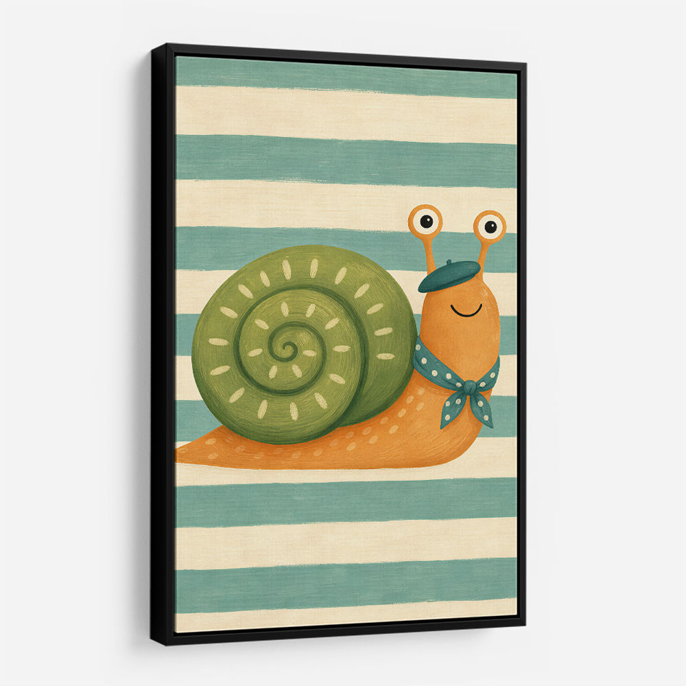 Snail in Summer Stripes