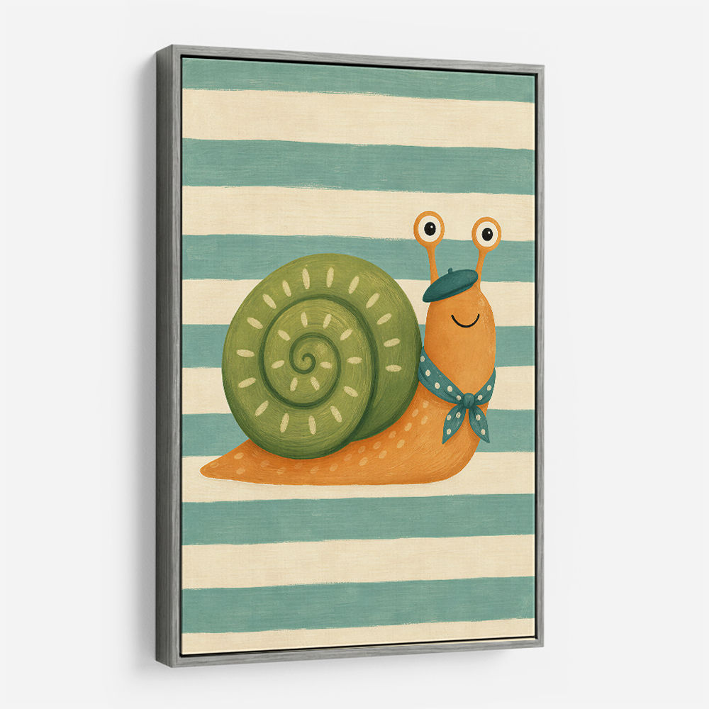 Snail in Summer Stripes