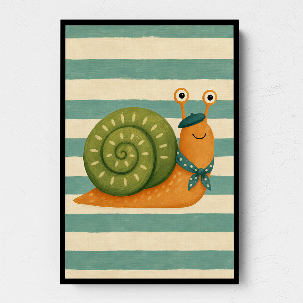 Snail in Summer Stripes