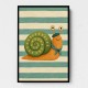Snail in Summer Stripes
