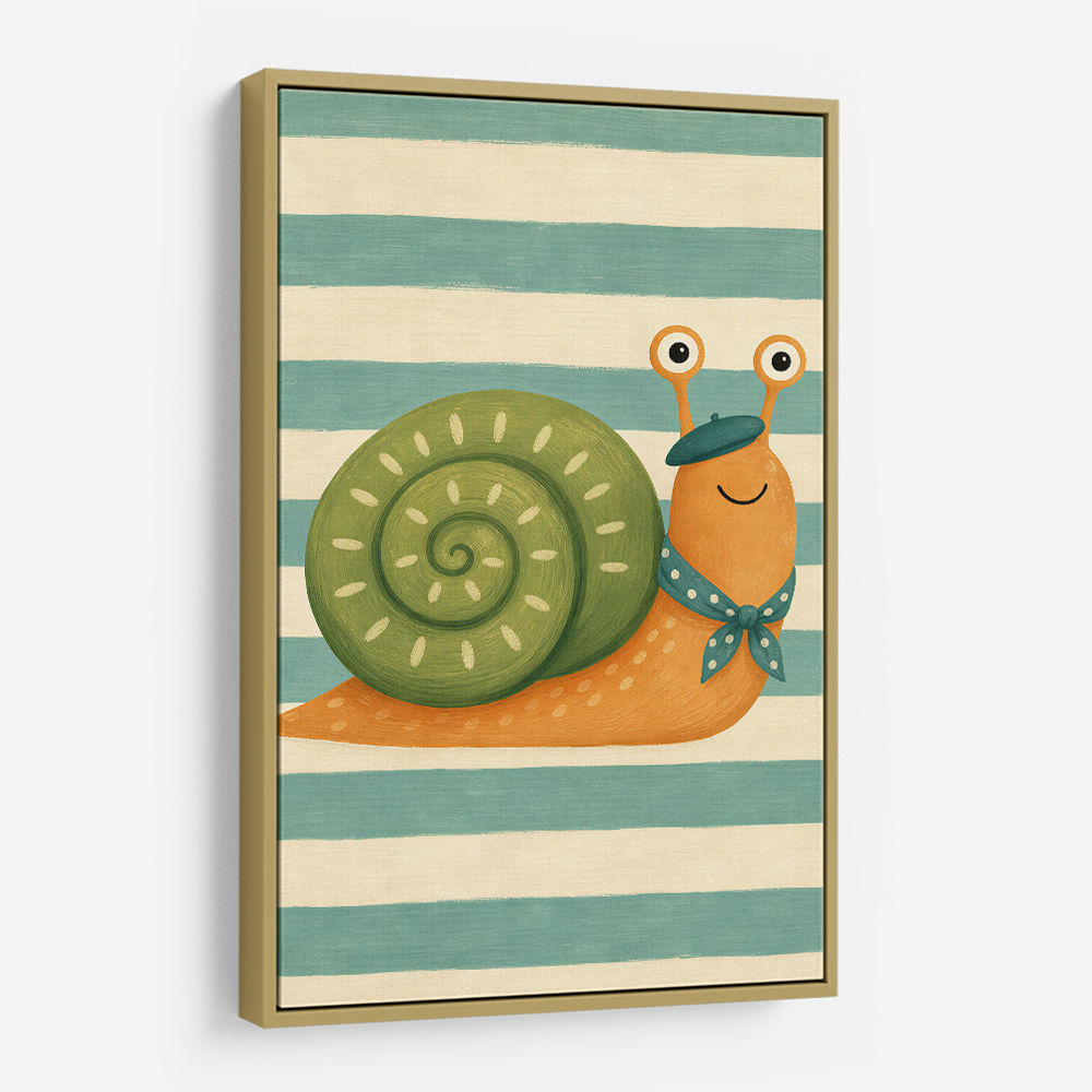 Snail in Summer Stripes