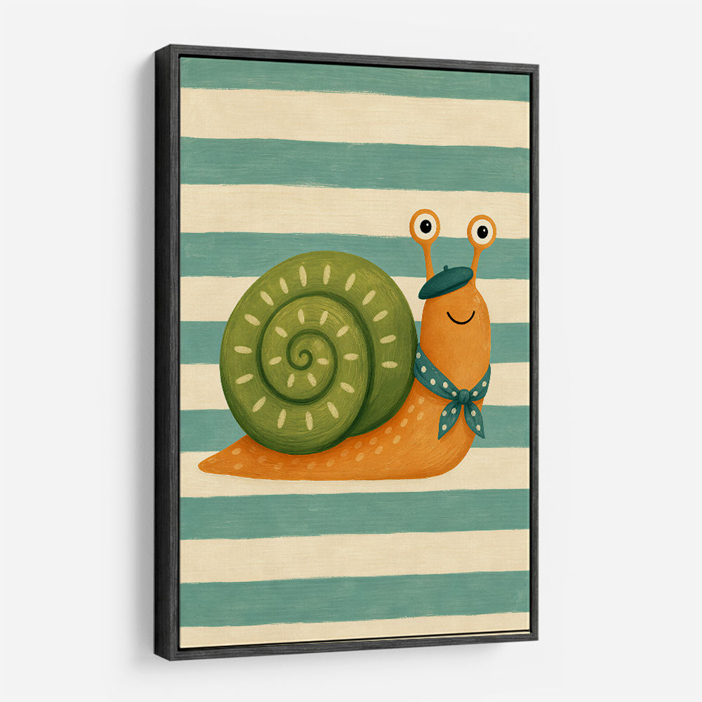 Snail in Summer Stripes