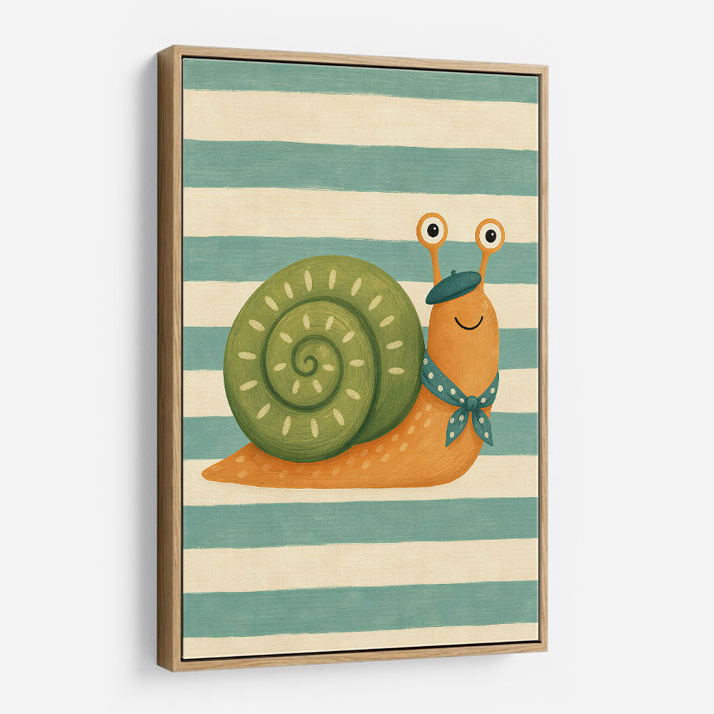 Snail in Summer Stripes