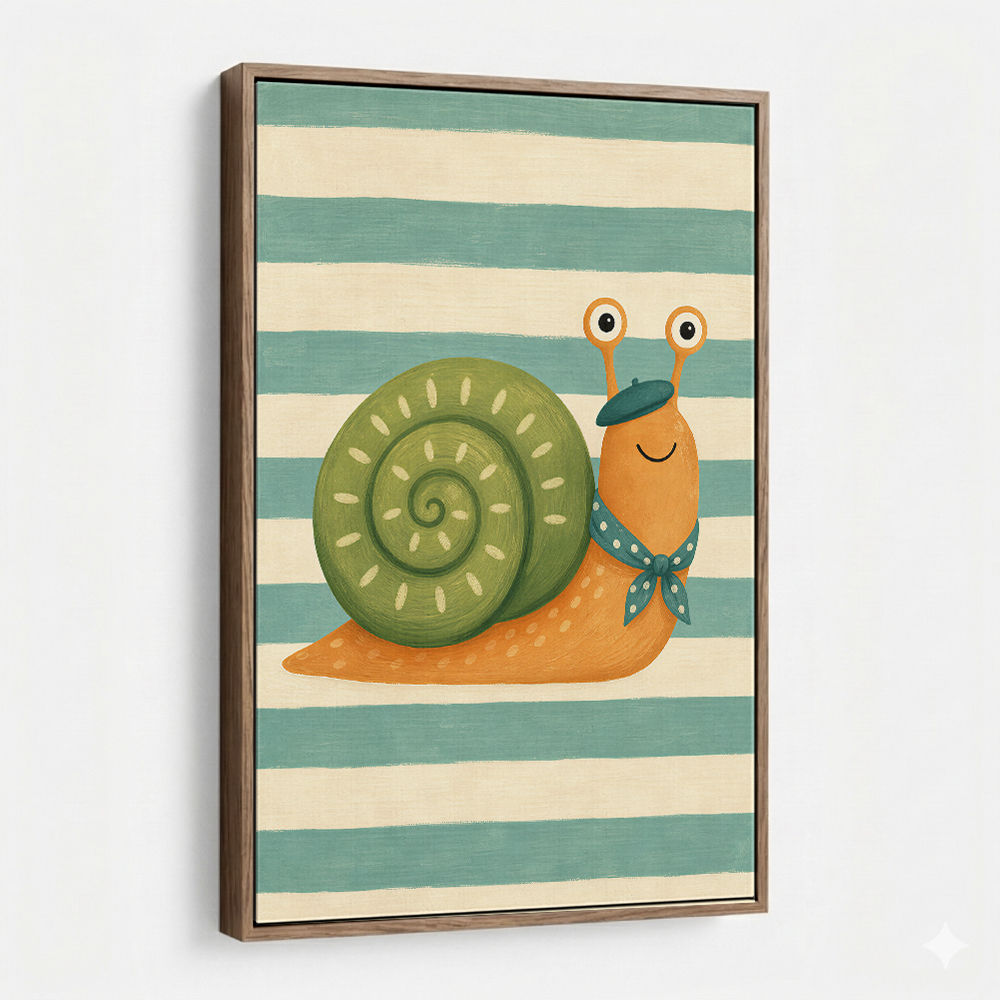 Snail in Summer Stripes