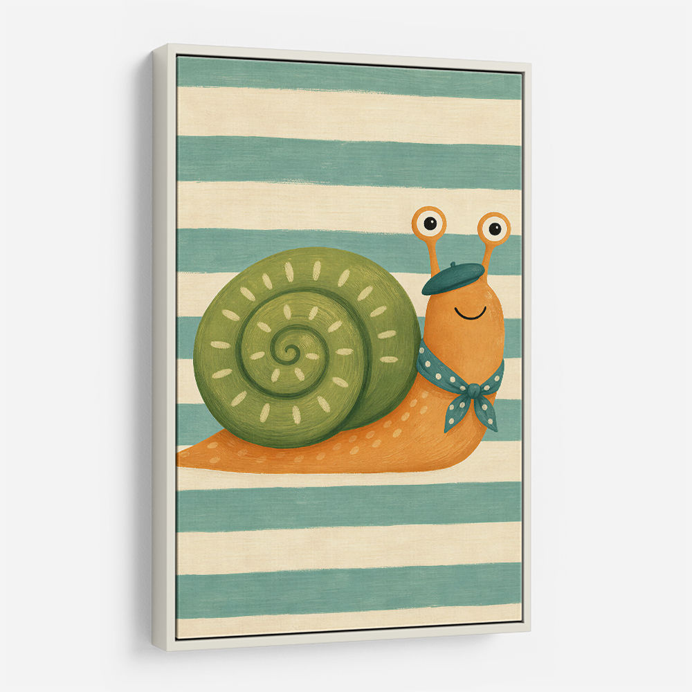 Snail in Summer Stripes
