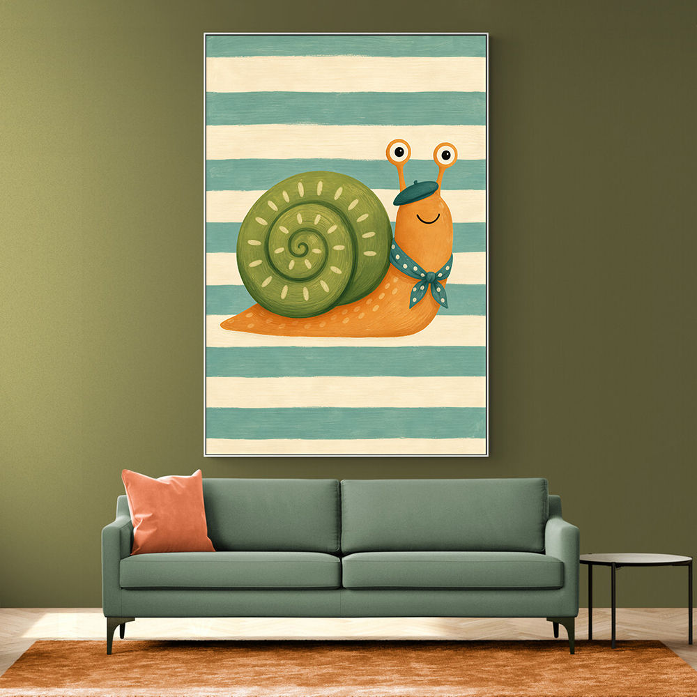 Snail in Summer Stripes
