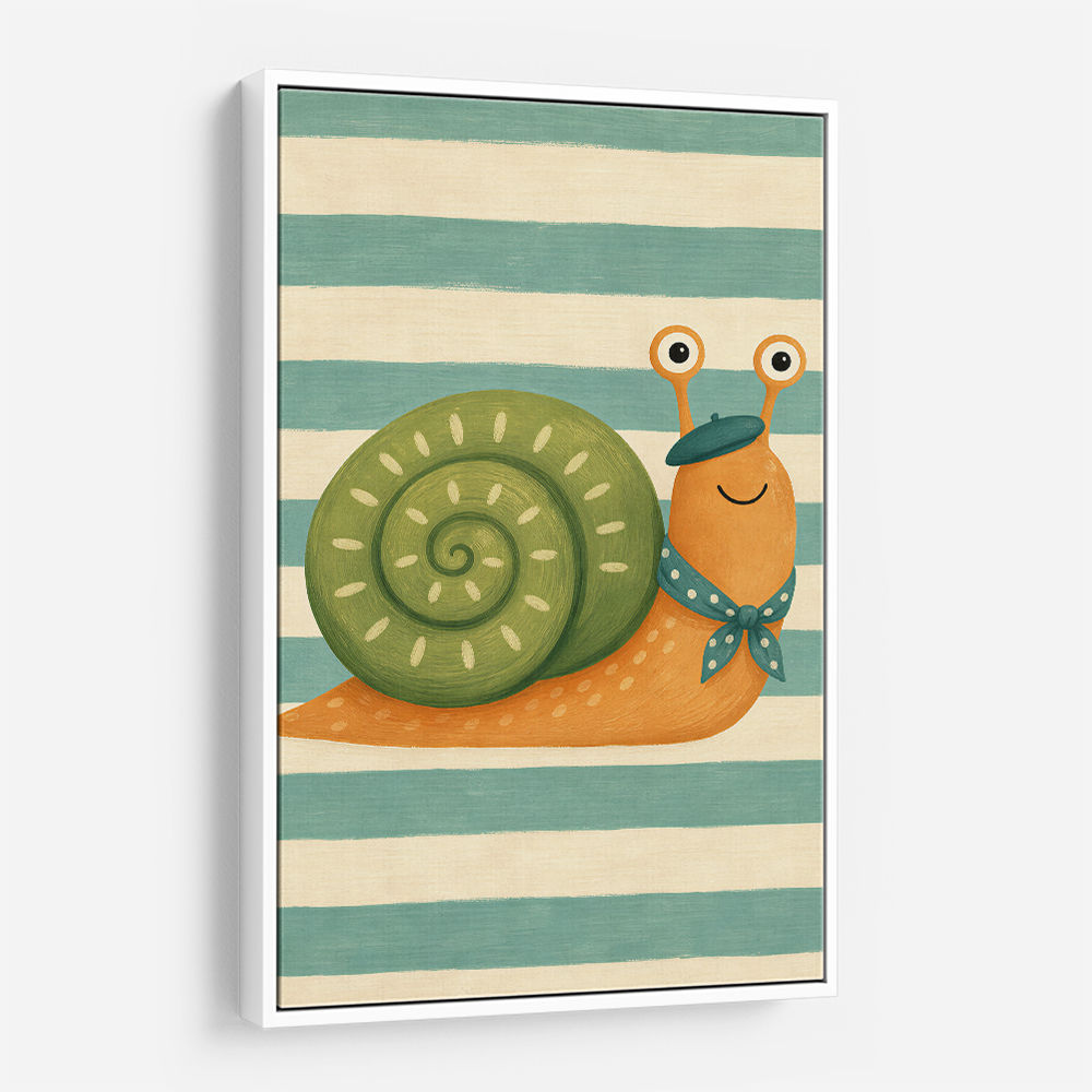 Snail in Summer Stripes