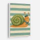 Snail in Summer Stripes