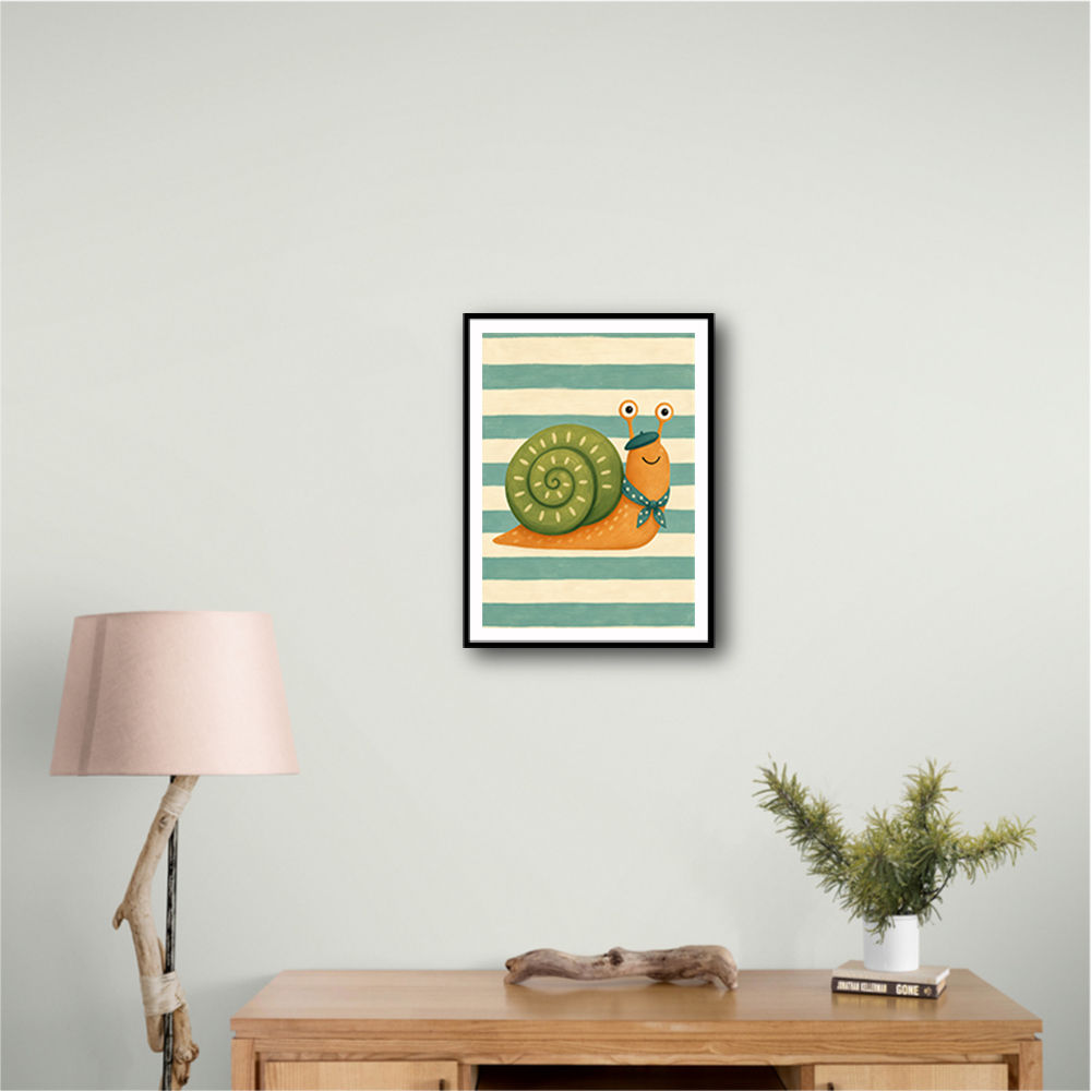 Snail in Summer Stripes