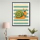 Snail in Summer Stripes