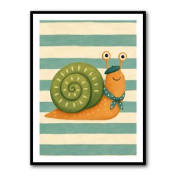 Snail in Summer Stripes