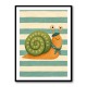 Snail in Summer Stripes