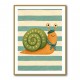 Snail in Summer Stripes