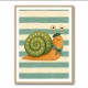 Snail in Summer Stripes